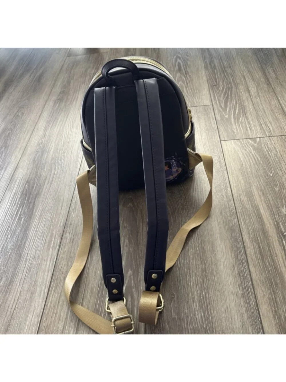 Disney Parks Wish Asha Loungefly Mini Backpack Navy Blue GOLD